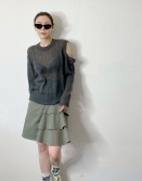 Charcoal Destroyed Knit #250330
